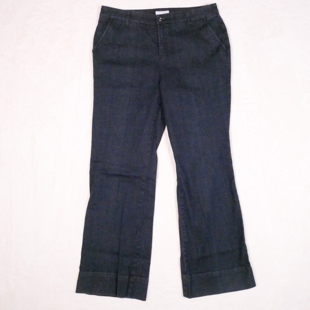 Charter Club Allison Fit Straight Leg Trouser Jeans Size 10 32 Medium Wash 70s